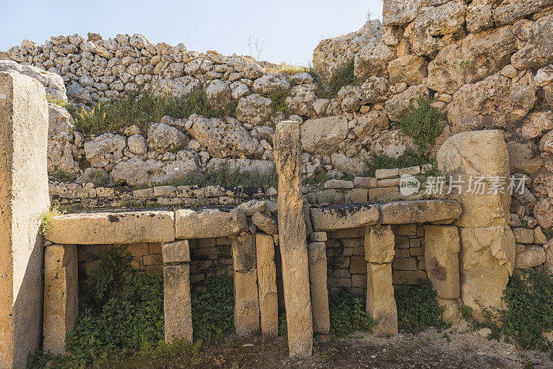 戈佐Xagħra gantija的新石器时代巨石庙宇建筑群